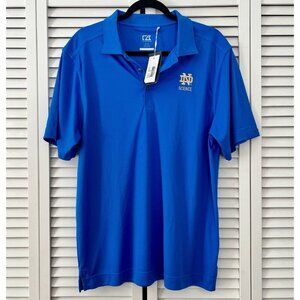 Notre Dame Fighting Irish Cutter & Buck Royal Golf Shirt “Science” Size M